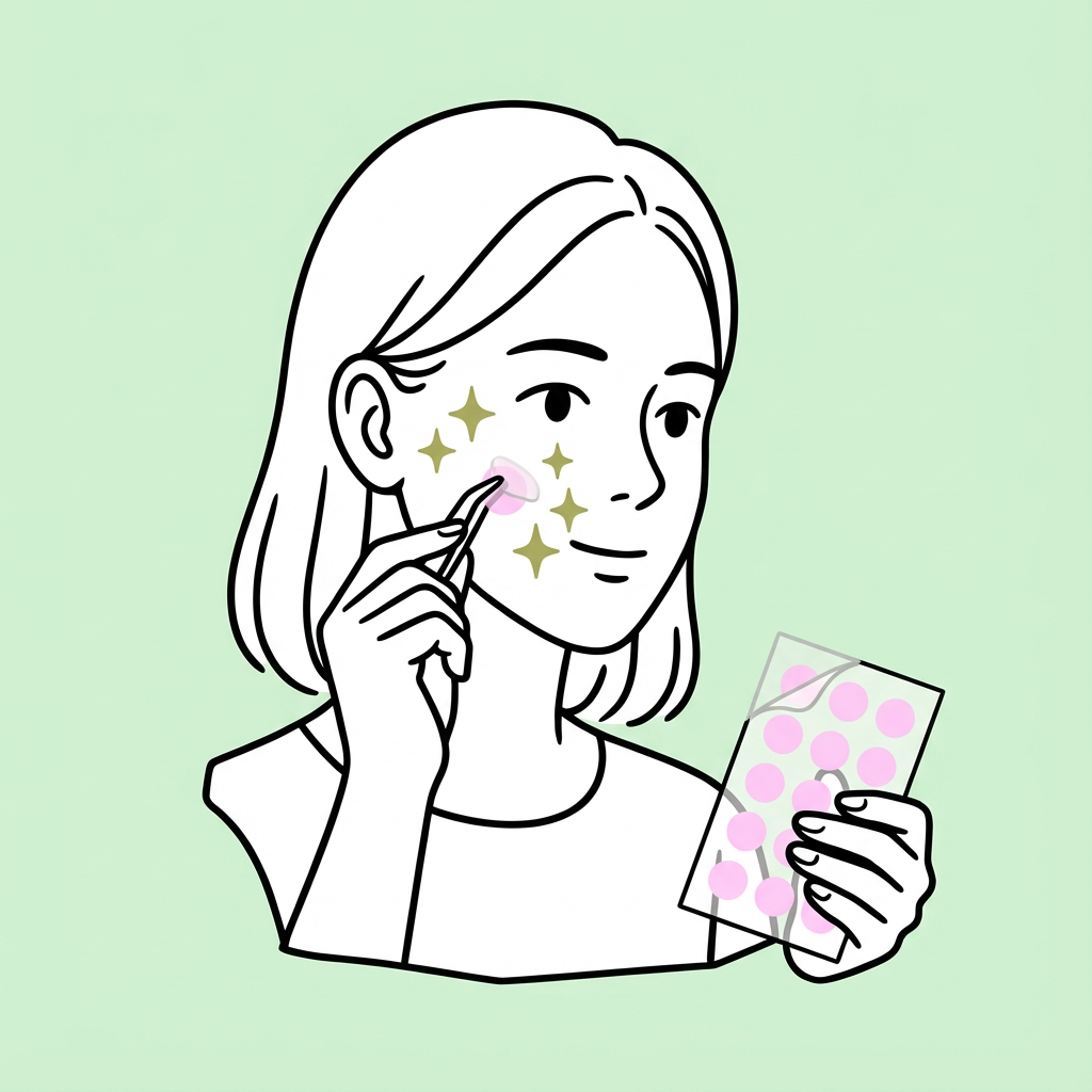 Apply invisible pimple patch directly on blemish