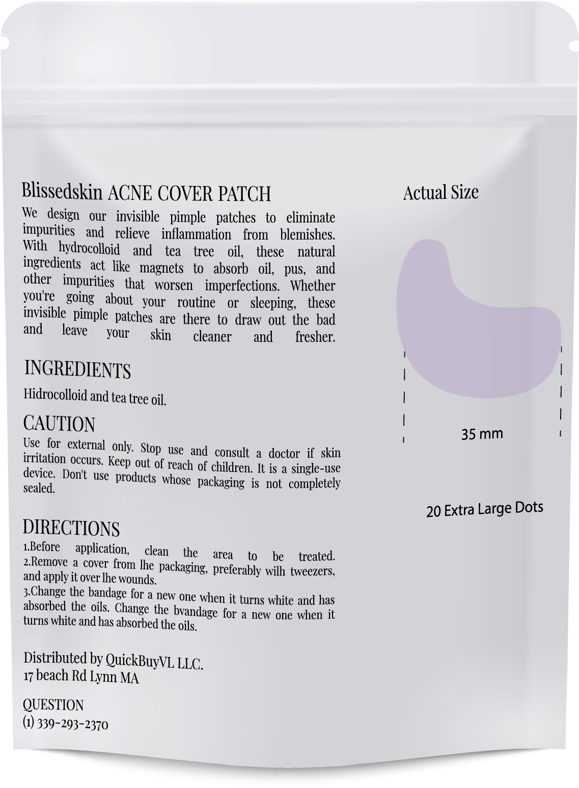 20 Large Patches Back