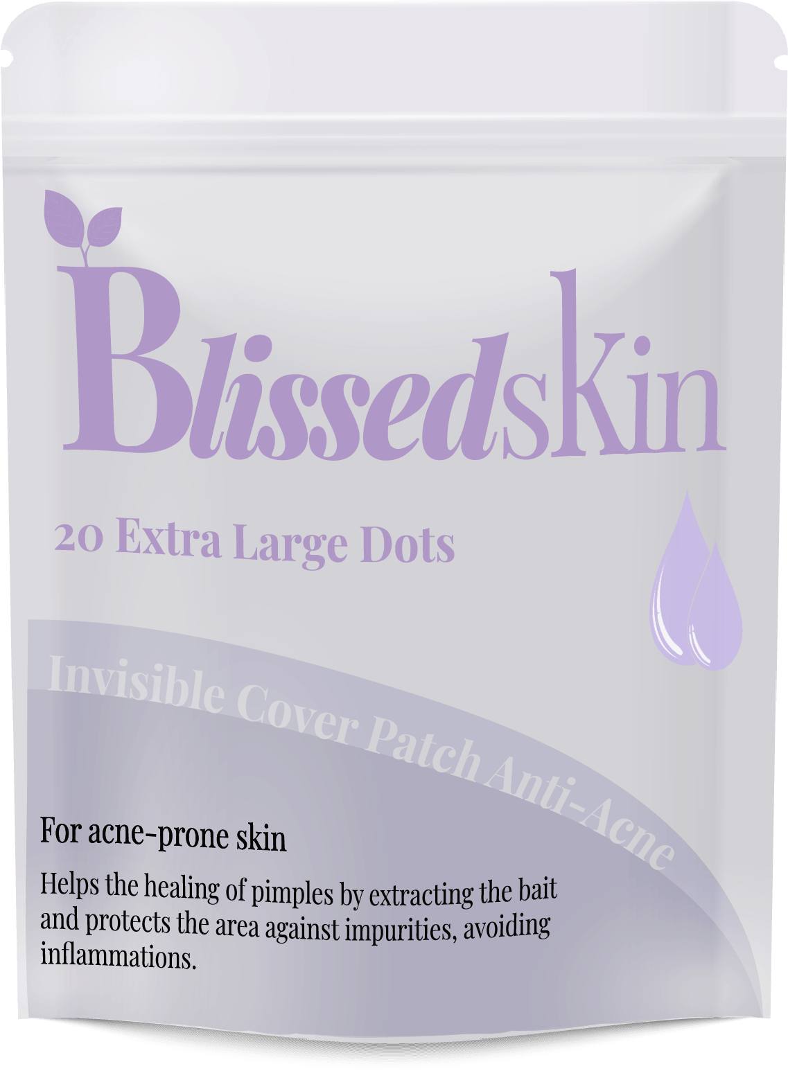 Blissed Skin 20 extra large invisible acne patches for bigger blemishes